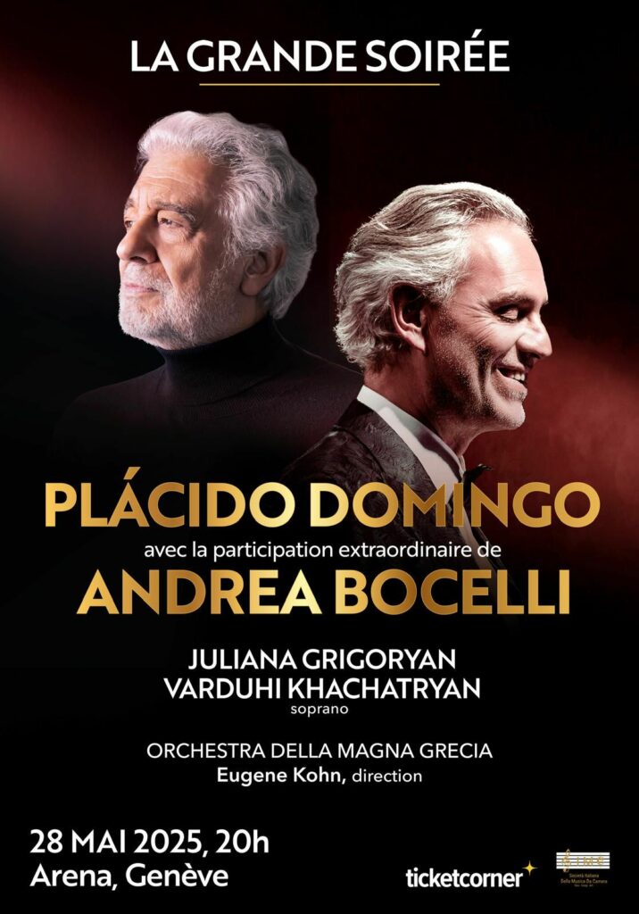 Domingo e Bocelli 28 maggio 2025 Ginevra