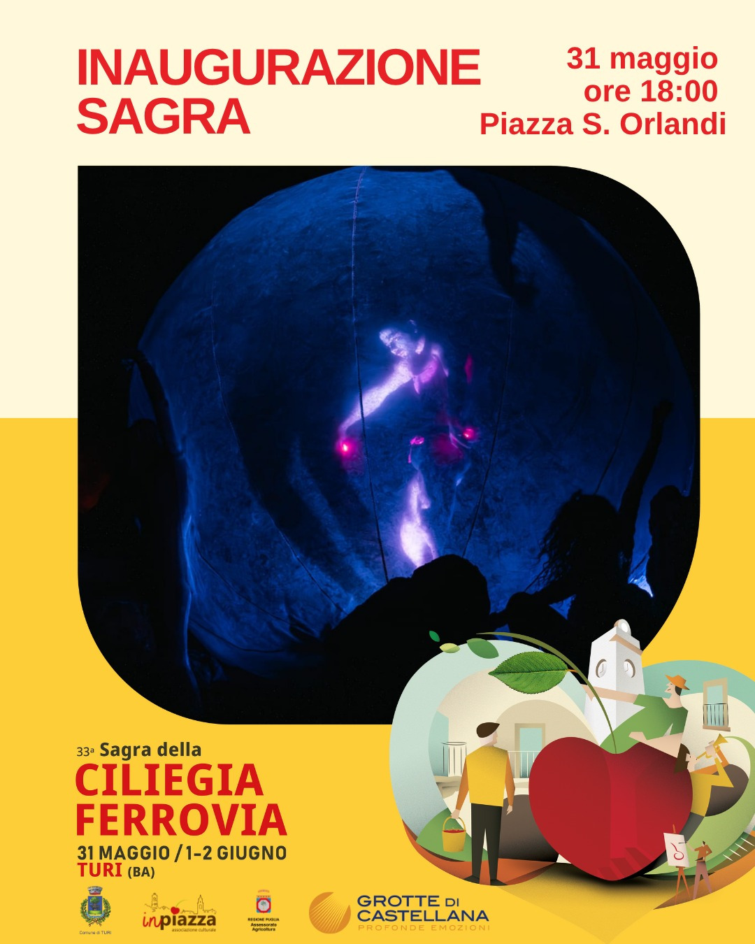 Turi: sagra della ciliegia ferrovia, oggi inaugurazione Rassegna fino a domenica Turi: sagra della ciliegia ferrovia, oggi inaugurazione Rassegna fino a domenica