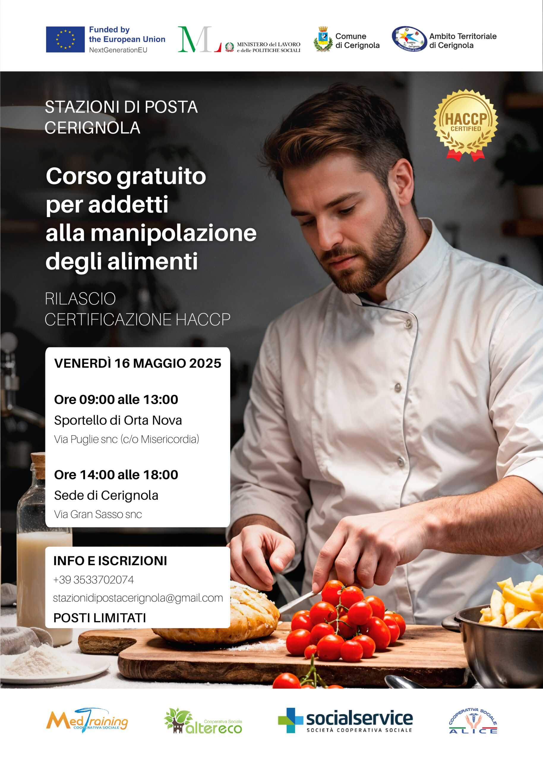 cerignola corso gratuito per addetti alla manipolazione degli alimenti haccp stazioni di posta da Noinotizie.it cerignola corso gratuito per addetti alla manipolazione degli alimenti haccp stazioni di posta