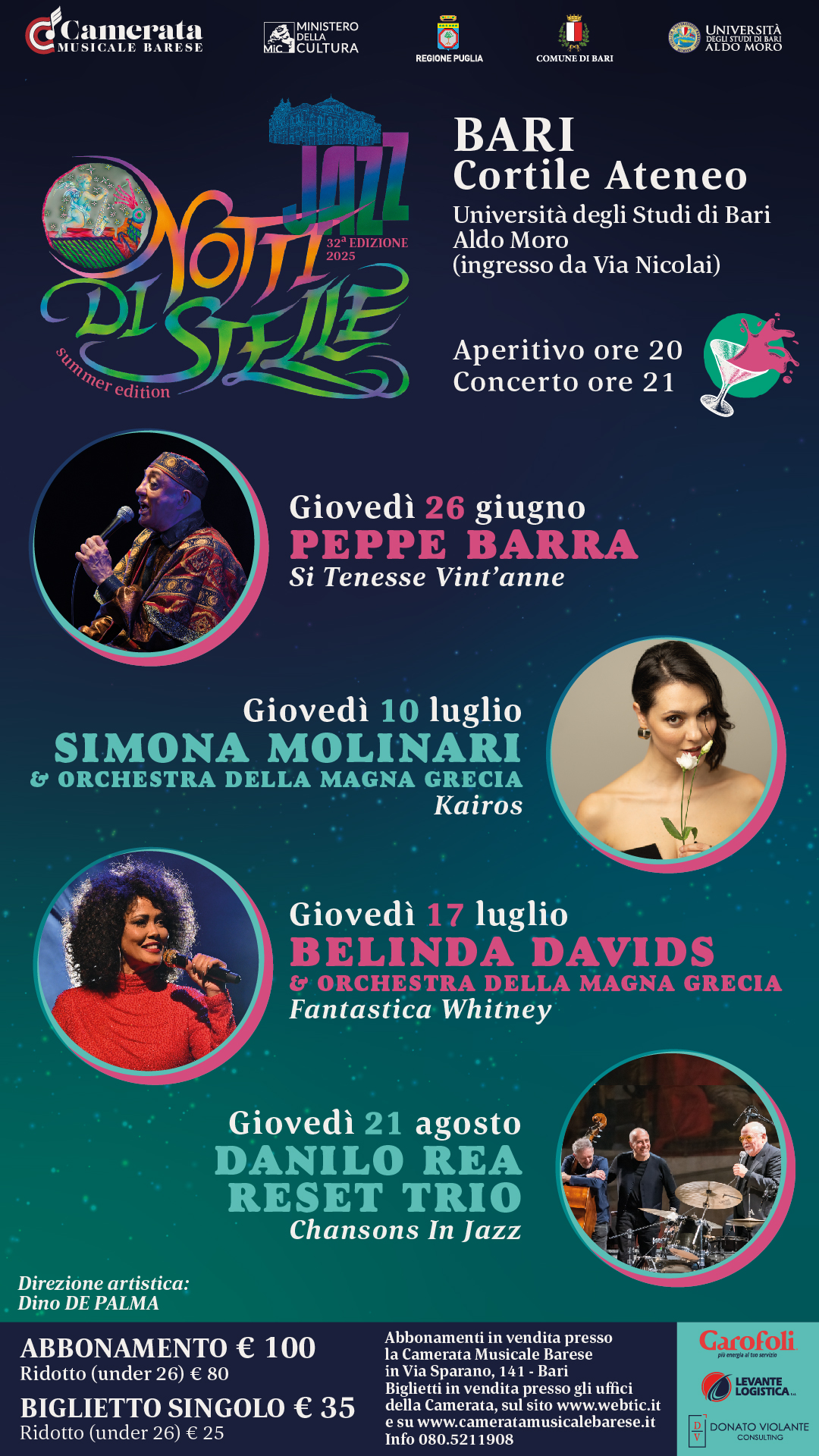 Bari: “Notti di stelle summer” al via giovedì con Peppe Barra Trentaduesima edizione Bari: “Notti di stelle summer” al via giovedì con Peppe Barra Trentaduesima edizione