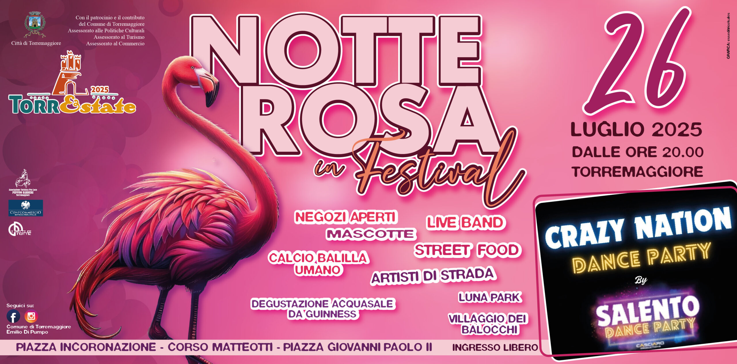 Torremaggiore: notte rosa Nel cuore della città