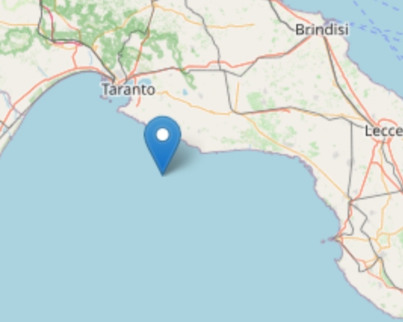 Terremoto: lieve scossa al largo di Pulsano Magnitudo 2,2 registrata alle 13,04 Terremoto: lieve scossa al largo di Pulsano Magnitudo 2,2 registrata alle 13,04