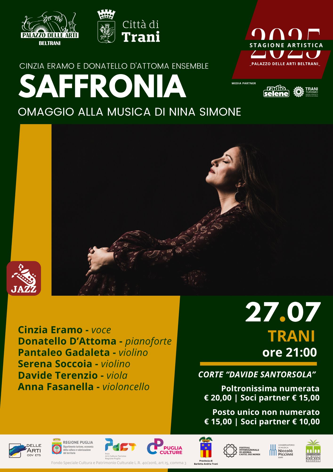 Trani: omaggio a Nina Simone Concerto Trani: omaggio a Nina Simone Concerto