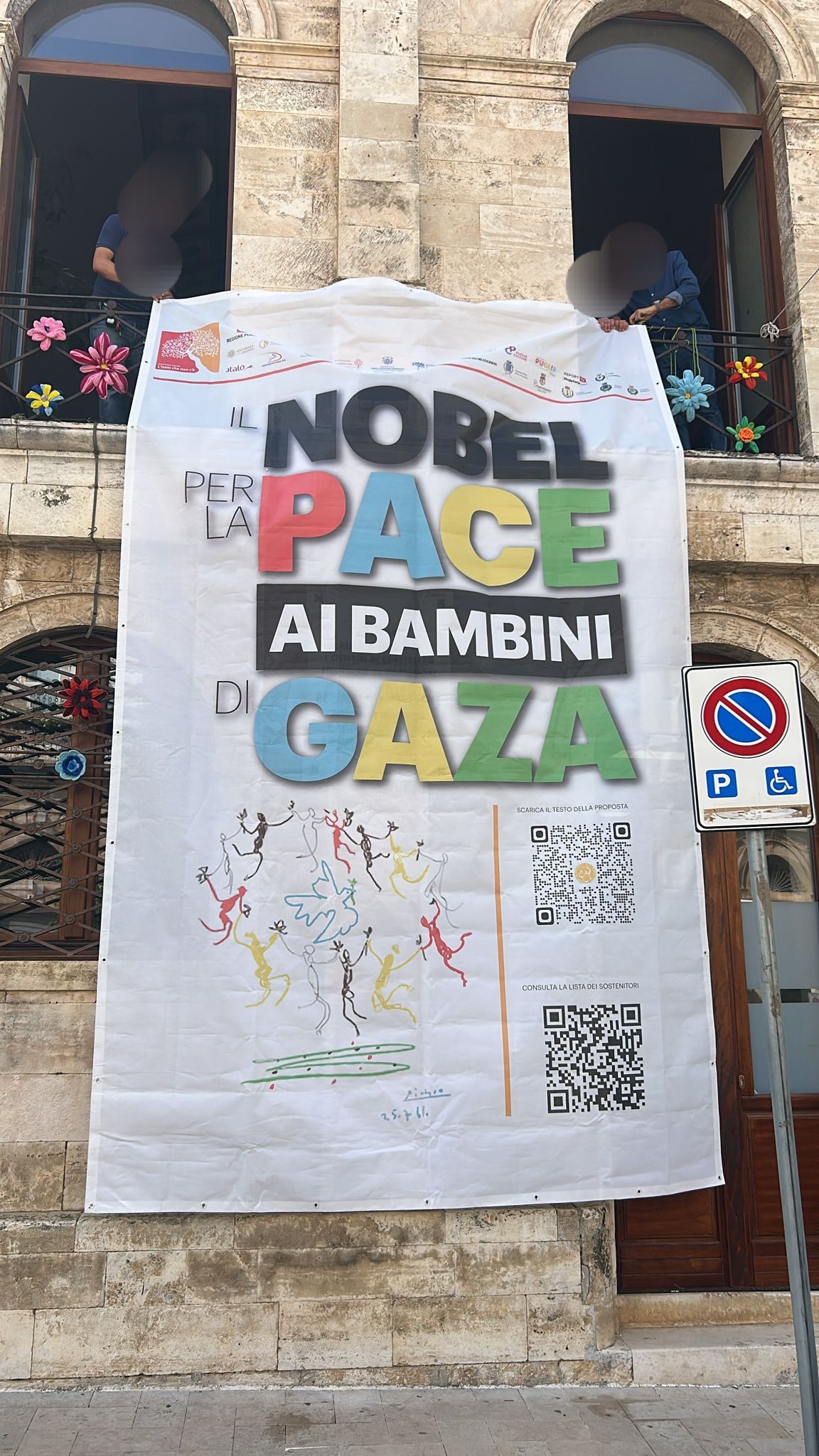 Municipio di Conversano: “Nobel per la pace ai bambini di Gaza” No al genocidio