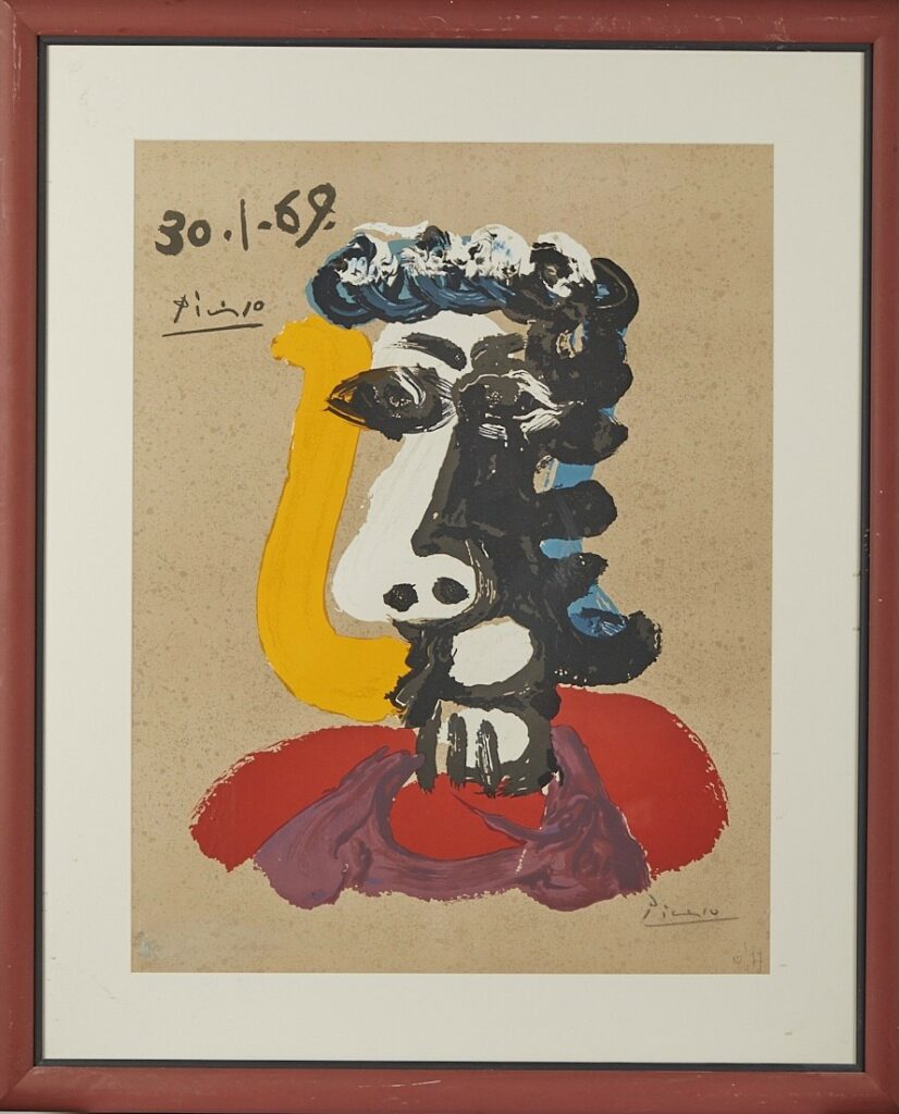 PABLO PICASSO (Malaga 1881 Mougins 1973) Portrait imaginaire , 1969. Litografia a colori su carta. Cm lastra 65x50. Opera firmata in basso a destra Picasso.