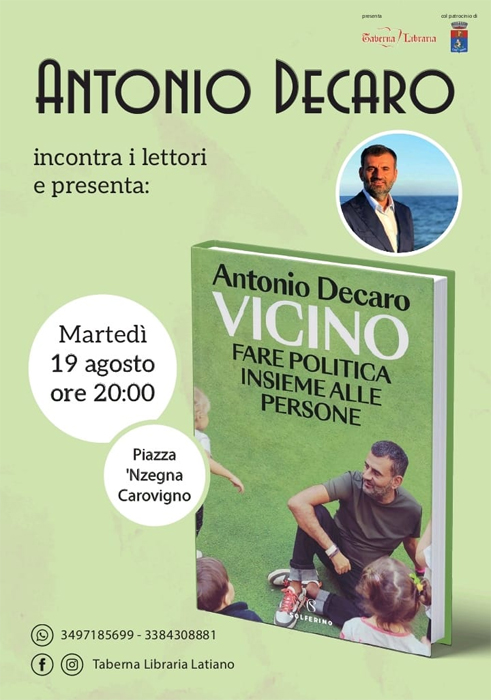 Taberna Libraria Antonio Decaro SanVitoDeiNormanni ago2025