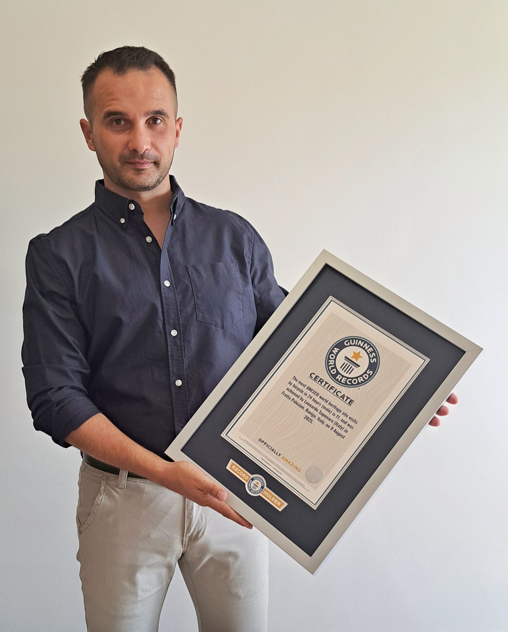 Il ciclista pugliese da Guinness: quinto record del mondo per Leonardo Saponaro Di Ceglie Messapica Il ciclista pugliese da Guinness: quinto record del mondo per Leonardo Saponaro Di Ceglie Messapica