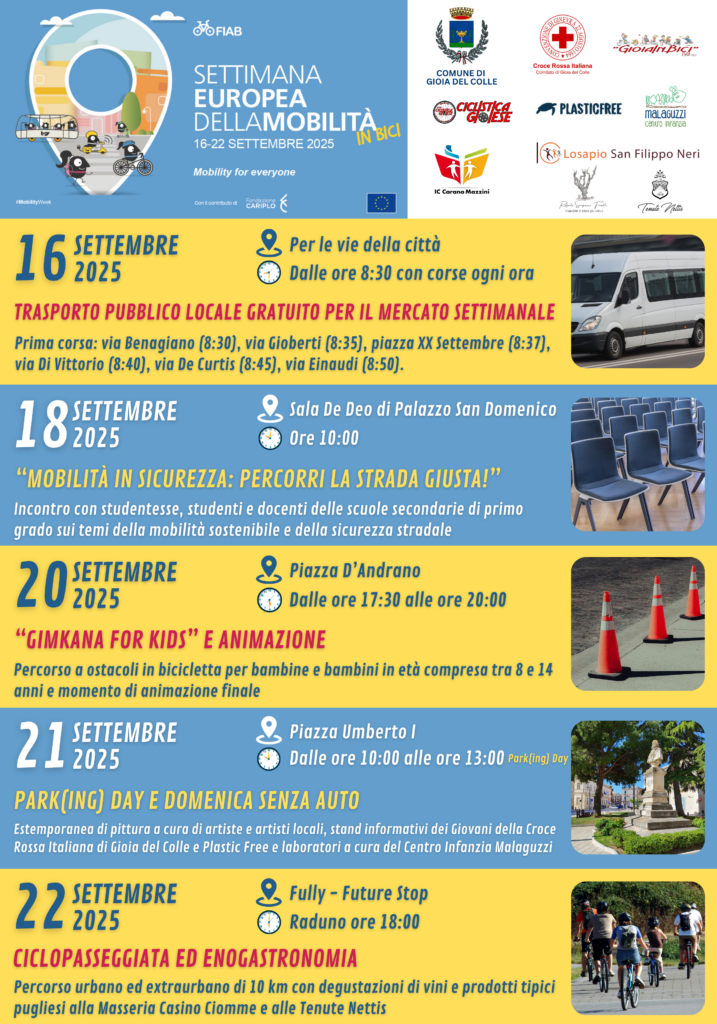 Comune di Gioia del Colle Locandina Settimana Europea della Mobilità 2025