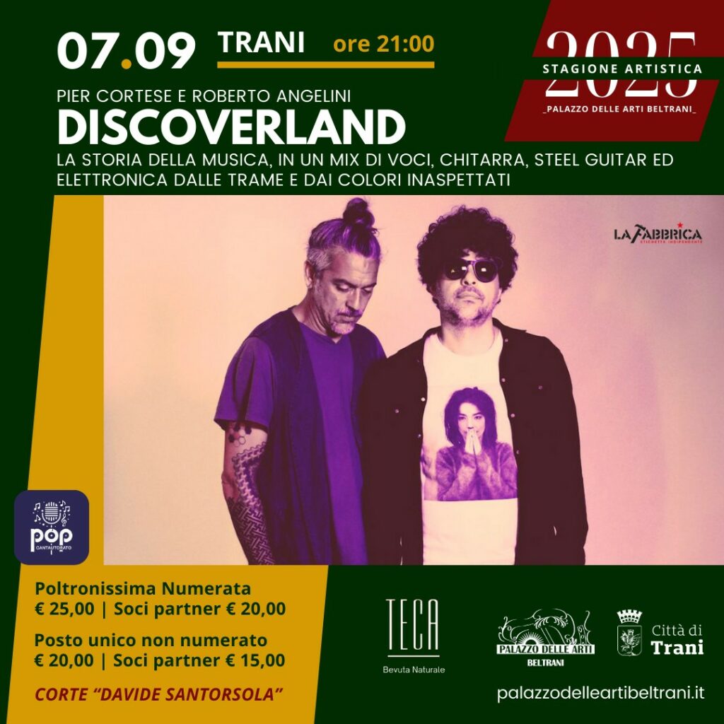 Loc. quadrata DISCOVERLAND, 7 settembre Palazzo delle Arti Beltrani