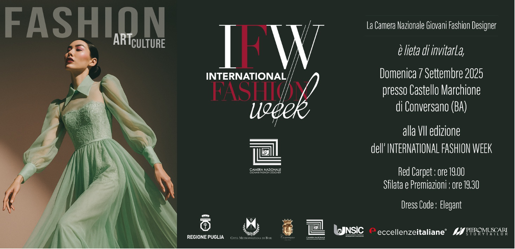Conversano: “International fashion week” Da sabato a lunedì Conversano: “International fashion week” Da sabato a lunedì
