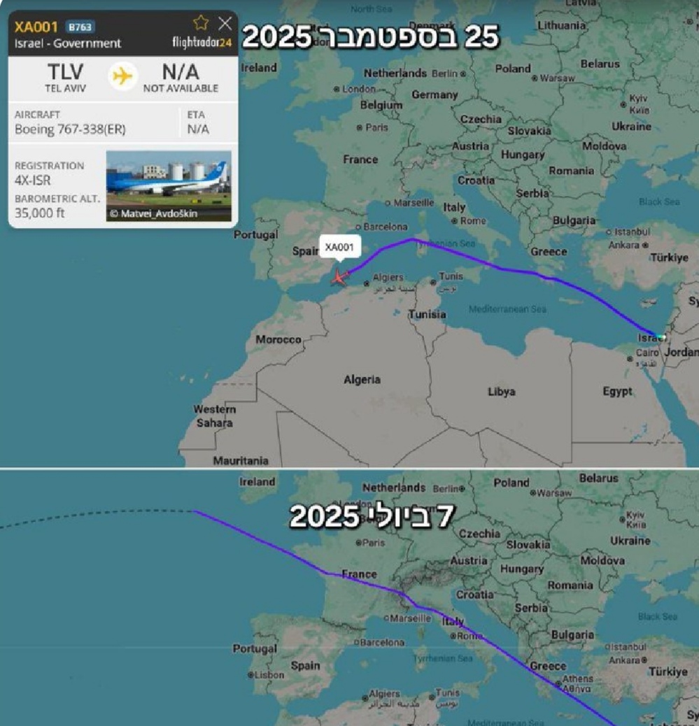 L’aereo di Netanyahu ha sorvolato il sud Italia nelle scorse ore. A luglio percorse la Puglia Il primo ministro israeliano è gravato da mandato di arresto della Corte penale internazionale