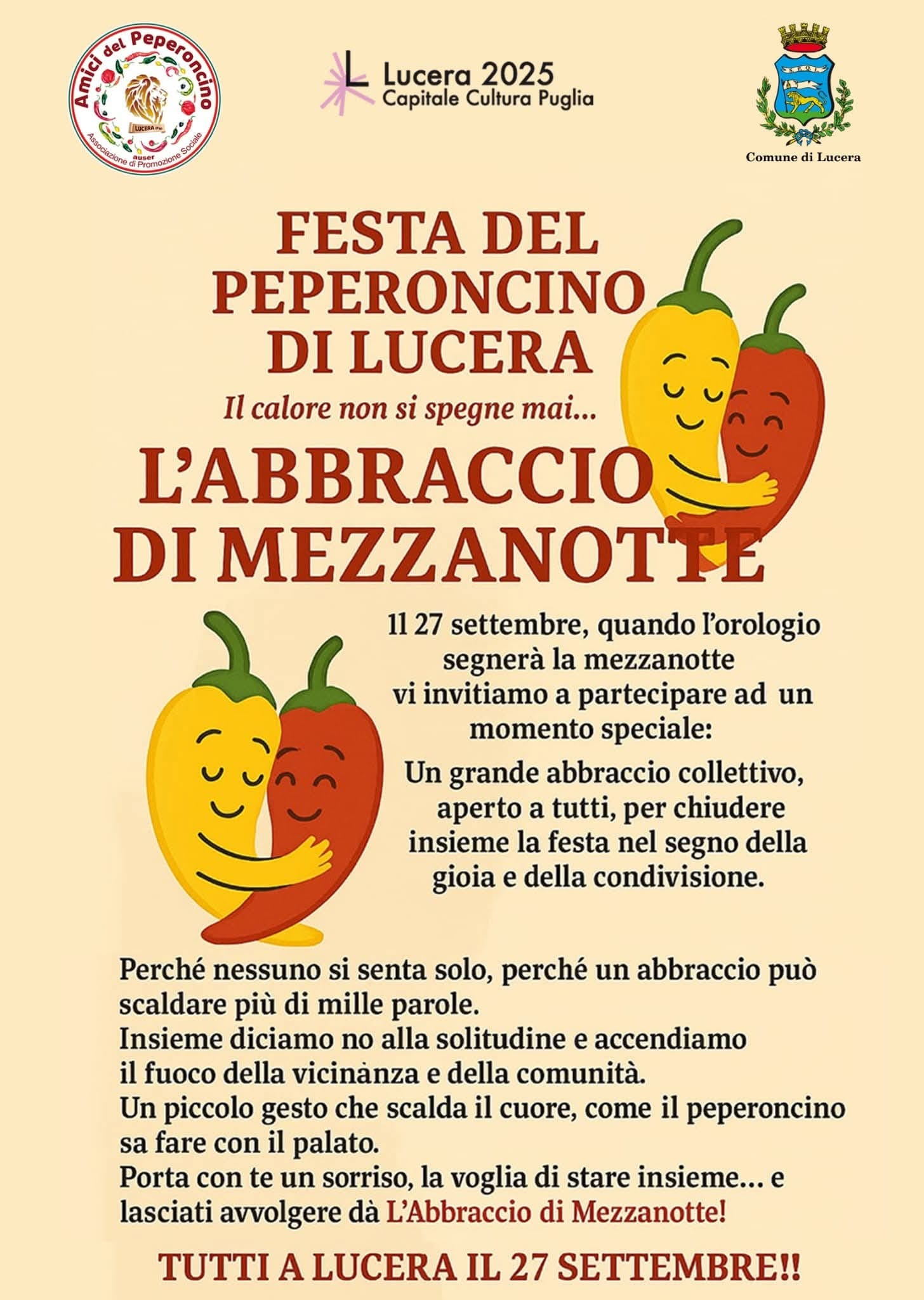 Lucera: festa del peperoncino, l’abbraccio di mezzanotte Oggi conclusione