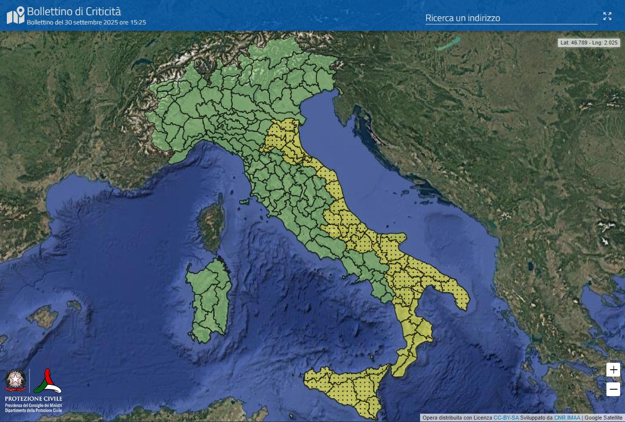 Maltempo: fra le regioni oggi in allerta la Puglia per temporali, vento forte e possibile grandine Protezione civile, previsioni meteo