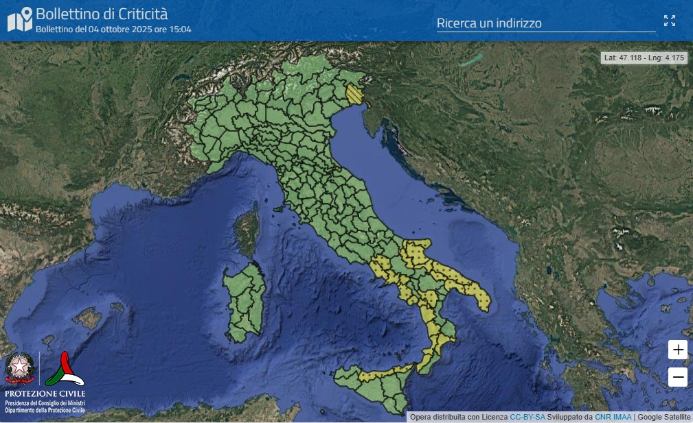 Maltempo: fra le regioni oggi in allerta la Puglia per temporali, possibile grandine, vento fino a burrasca forte e mareggiate Protezione civile, previsioni meteo
