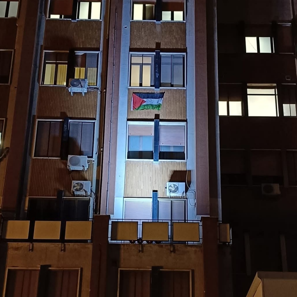 Ospedale di Taranto Esposta la bandiera della Palestina, manifestazione nazionale per Gaza