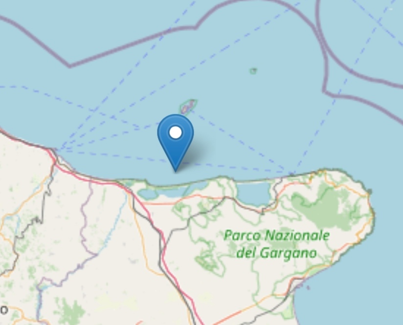 terremoto scossa di magnitudo 36 al largo del gargano nel pomeriggio