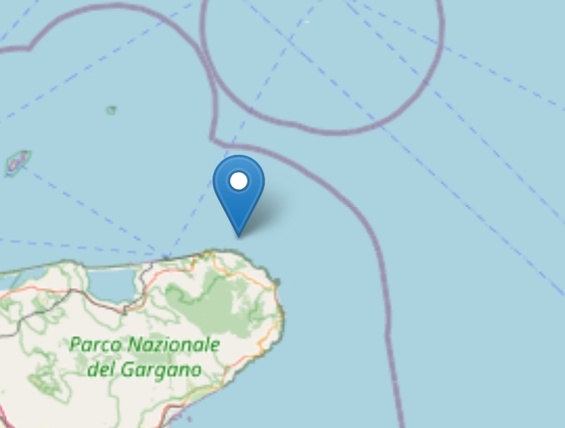 Terremoto: lieve scossa al largo di Peschici Magnitudo 2,4 registrata alle 12,28 Terremoto: lieve scossa al largo di Peschici Magnitudo 2,4 registrata alle 12,28