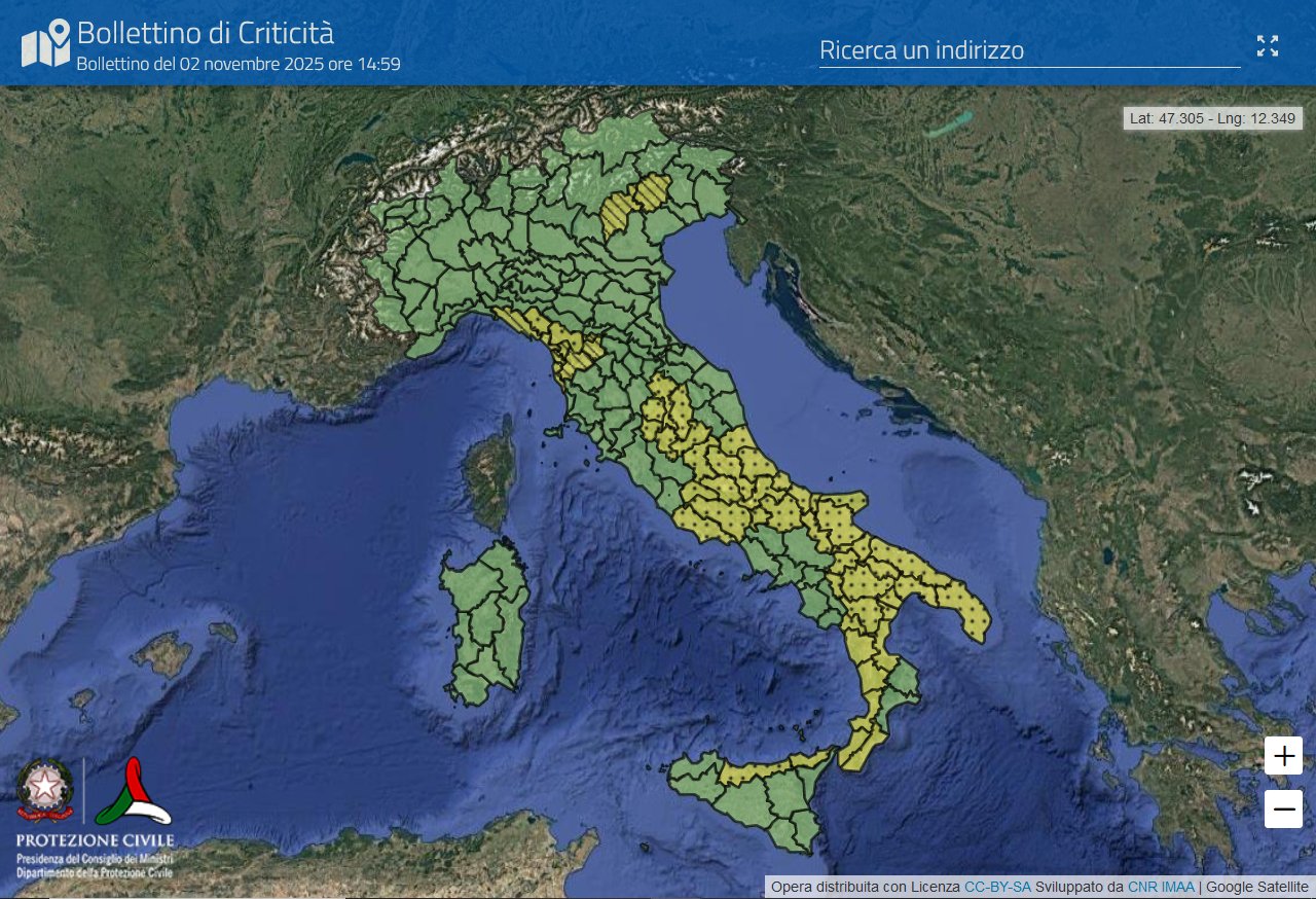 Maltempo: la Puglia fra le regioni oggi in allerta per temporali Protezione civile, previsioni meteo