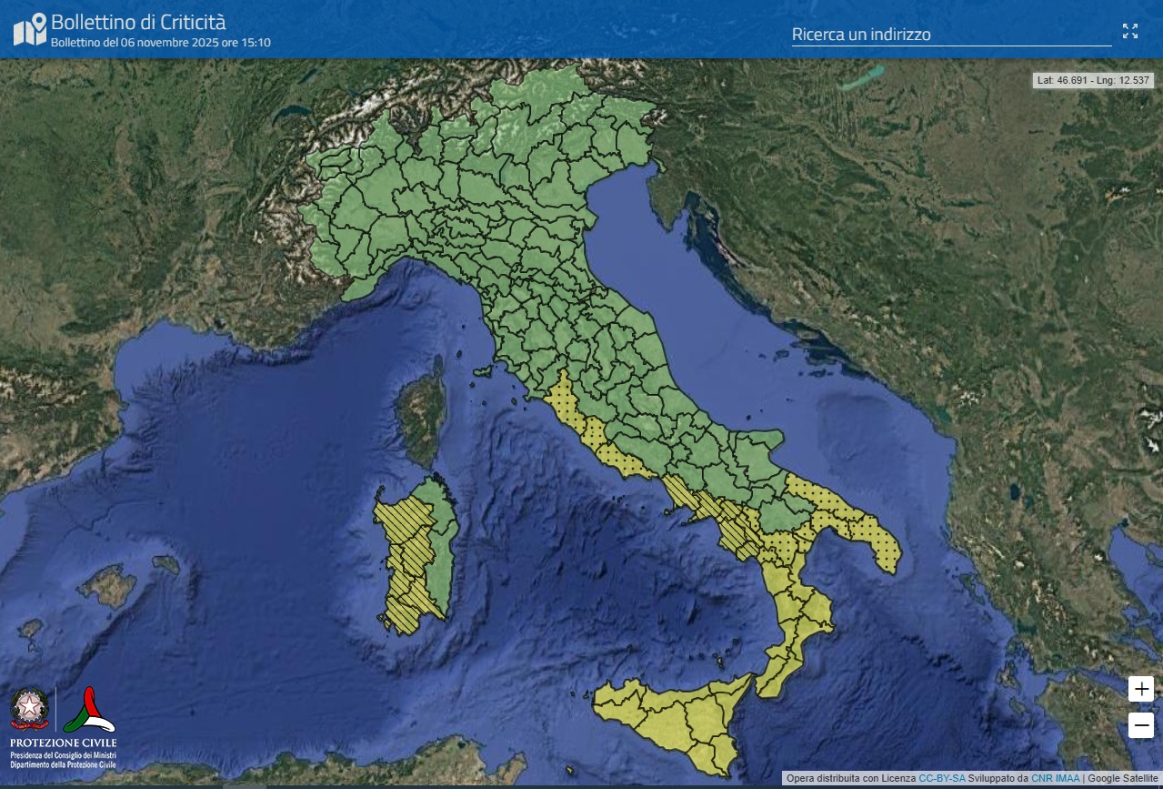 Maltempo: parte della Puglia fra le regioni oggi in allerta. Codice giallo per fascia adriatica barese, Valle d’Itria, tarantino e Salento Protezione civile, previsioni meteo: temporali e vento Maltempo: parte della Puglia fra le regioni oggi in allerta. Codice giallo per fascia adriatica barese, Valle d’Itria, tarantino e Salento Protezione civile, previsioni meteo: temporali e vento