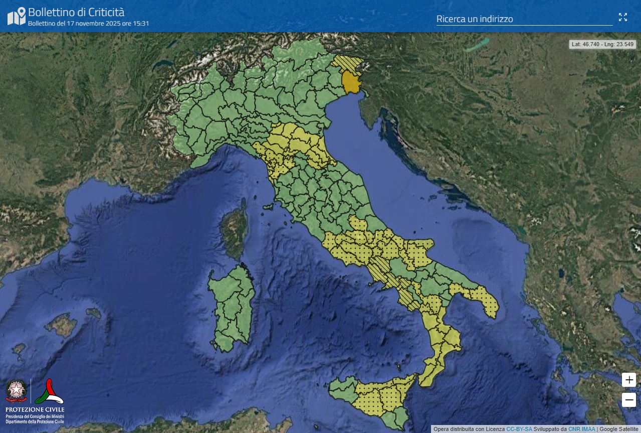 Maltempo: parte della Puglia fra le regioni oggi in allerta. Ieri due morti in Friuli Venezia Giulia Protezione civile, previsioni meteo