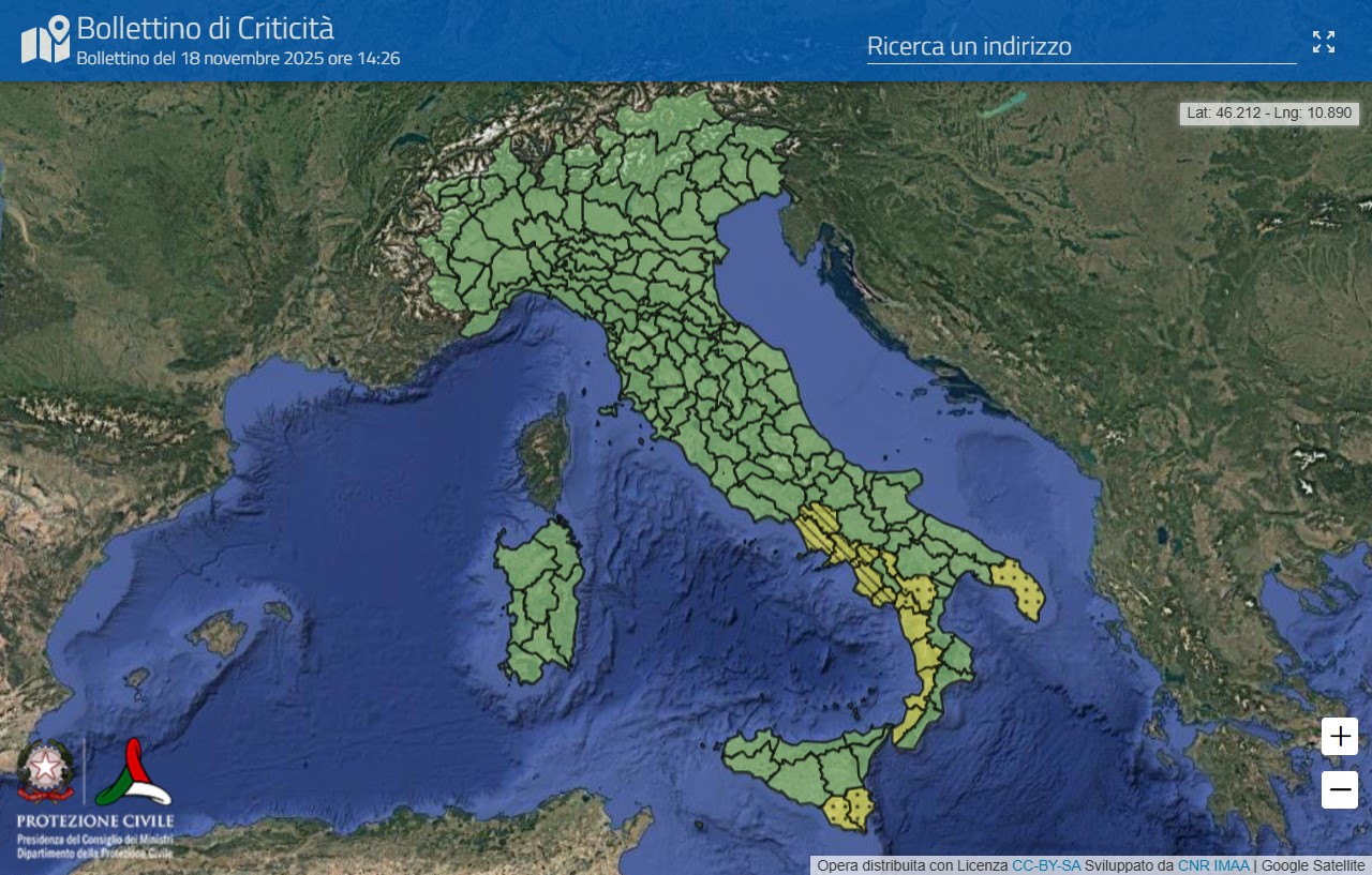 Maltempo: fra le regioni oggi in allerta per temporali la Puglia, codice giallo per il Salento Protezione civile, previsioni meteo
