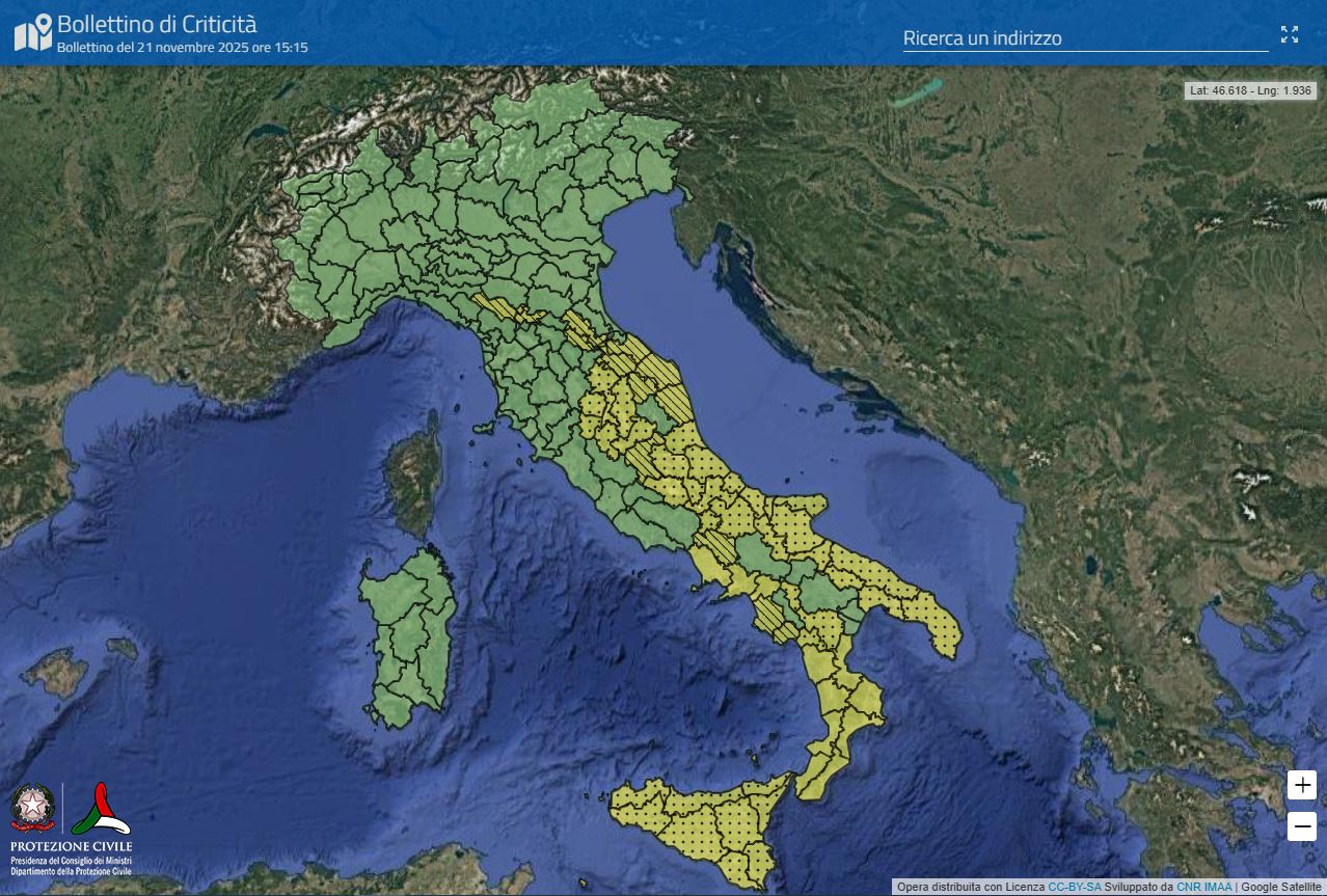 Maltempo: la Puglia fra le regioni oggi in allerta per temporali Protezione civile, previsioni meteo