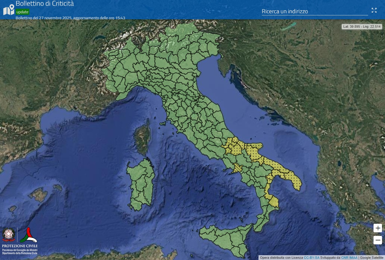 Maltempo: la Puglia fra le regioni oggi in allerta per temporali. Neve sulle zone montane garganiche Protezione civile, previsioni meteo Maltempo: la Puglia fra le regioni oggi in allerta per temporali. Neve sulle zone montane garganiche Protezione civile, previsioni meteo