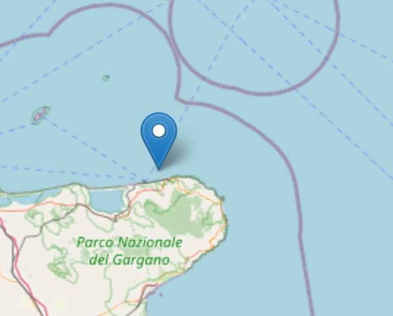 Costa garganica: scossa di terremoto all’alba Magnitudo 2,9