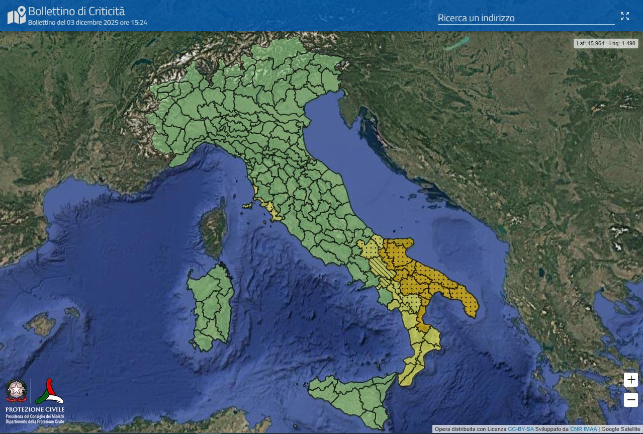 Maltempo, allerta: la Puglia in codice arancione per temporali Protezione civile, previsioni meteo: anche la Basilicata e zone della Calabria