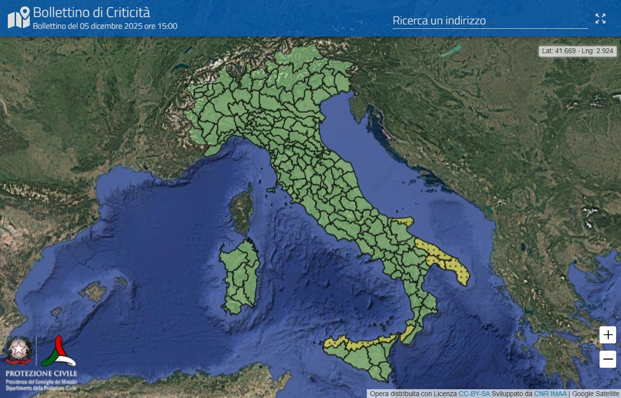 Puglia, maltempo: allerta temporali per Gargano e Tremiti, fascia adriatica barese, Valle d’Itria, tarantino e Salento Protezione civile, previsioni meteo