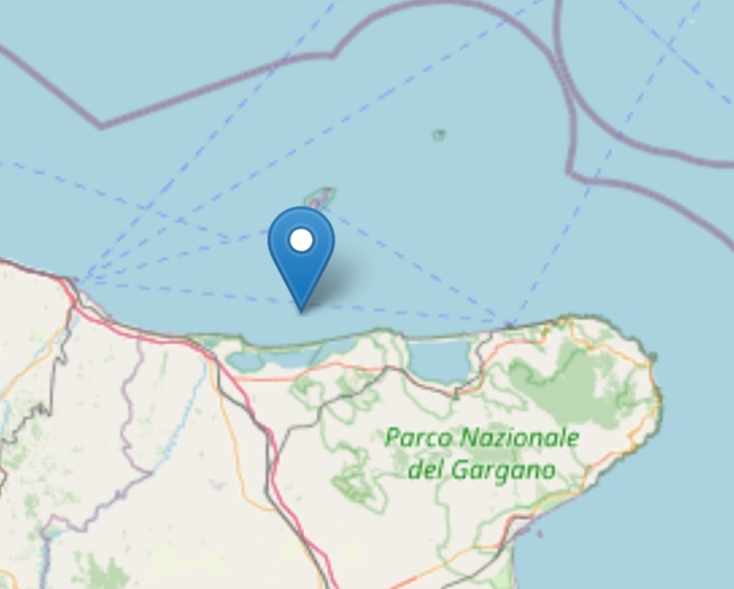 Terremoto: scossa al largo del Gargano Magnitudo 2,7 in mattinata Terremoto: scossa al largo del Gargano Magnitudo 2,7 in mattinata