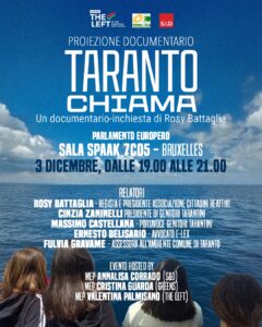 'Taranto chiama' Parlamento Europeo 3 dicembre 2025 'Taranto chiama' Parlamento Europeo 3 dicembre 2025