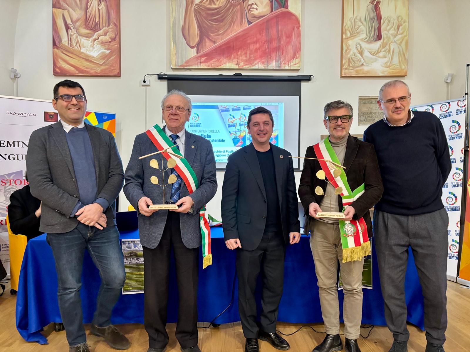 casalvecchio di puglia e castelluccio valmaggiore entrano nella rete dei comuni sostenibili associazione ufficiale venerd236 scorso da Noinotizie.it casalvecchio di puglia e castelluccio valmaggiore entrano nella rete dei comuni sostenibili associazione ufficiale venerd236 scorso