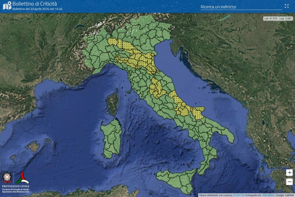 Maltempo: la parte settentrionale della Puglia fra le regioni oggi in allerta per temporali