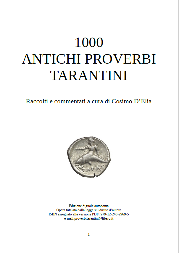 Un libro con oltre mille proverbi e modi di dire di Taranto Edizione in formato digitale