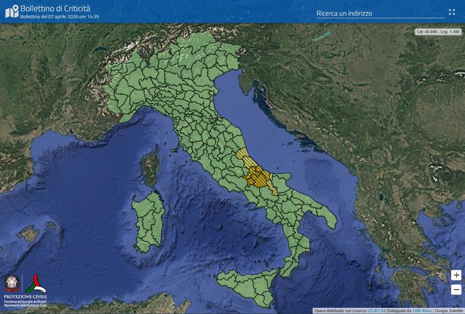 Conseguenze del maltempo: allerta arancione in Molise e parti dell’Abruzzo, codice giallo in zone della Puglia Protezione civile, previsioni meteo