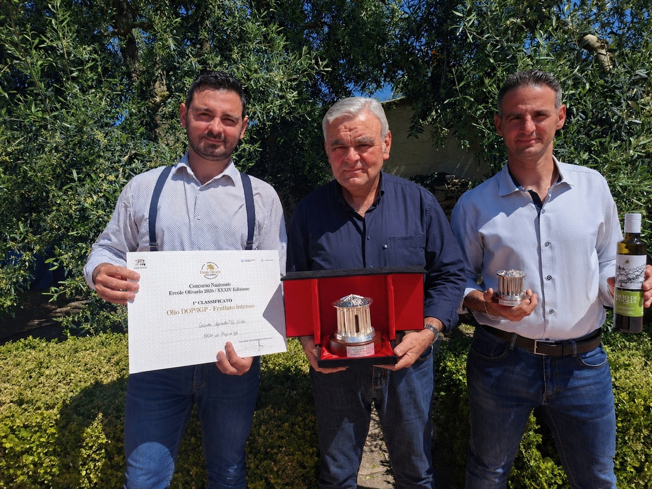 Ercole olivario: successo per un’azienda agricola della Bat Di Niso, primo posto nella categoria Dop-Igp fruttato intenso