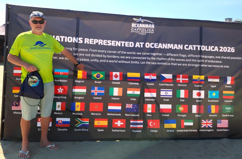 Anche un brasiliano fra gli oltre ottocento nuotatori di Oceanman a Cattolica Francismar Siviero