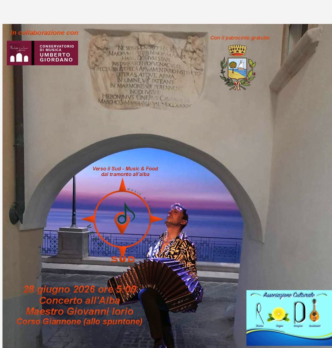 Rodi Garganico: quarta edizione di “Verso il sud-music & food” Dal 27 giugno