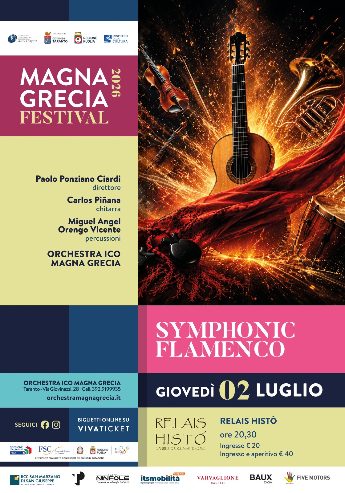 Taranto: giovedì “Symphonic flamenco” Magna Grecia festival