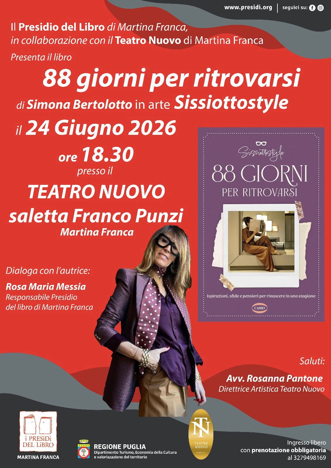 Martina Franca: oggi presentazione di “88 giorni per ritrovarsi” Libro