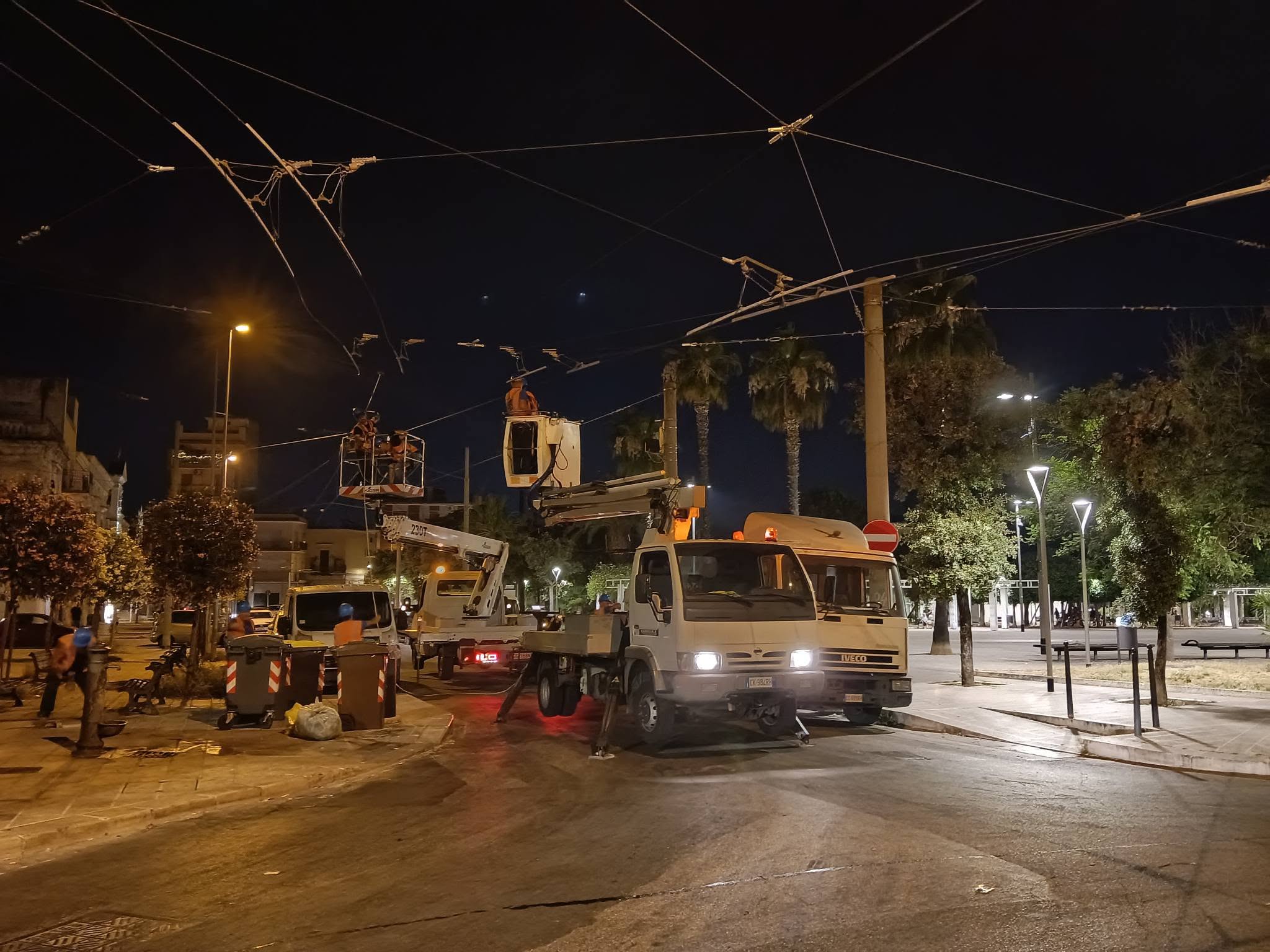 Bari: a Carbonara si rimuove la linea ex filobus Lavori in corso