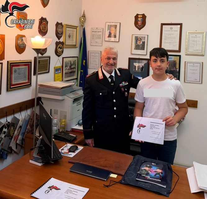 Santeramo in Colle: tesina di terza media sulla figura del carabiniere Scuola