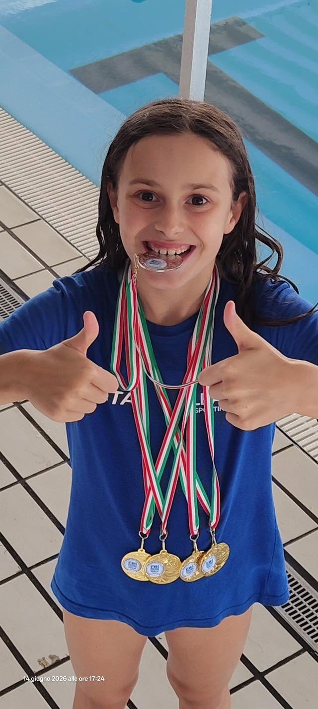 Nuoto: Greta, dieci anni, di Martina Franca campionessa regionale di categoria in cinque gare Stile libero, rana e misti