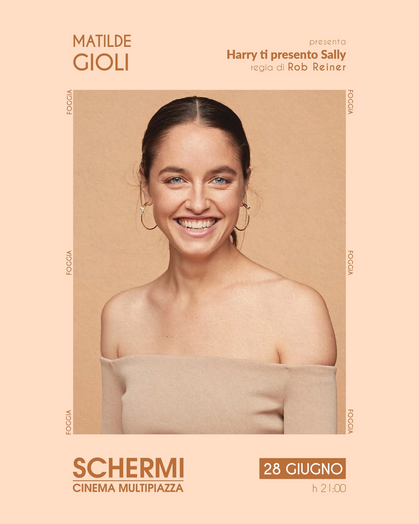 Foggia: si conclude “Schermi-cinema multipiazza”. Matilde Gioli presenta “Harry ti presento Sally” Partenza nel pomeriggio con "Schermini"