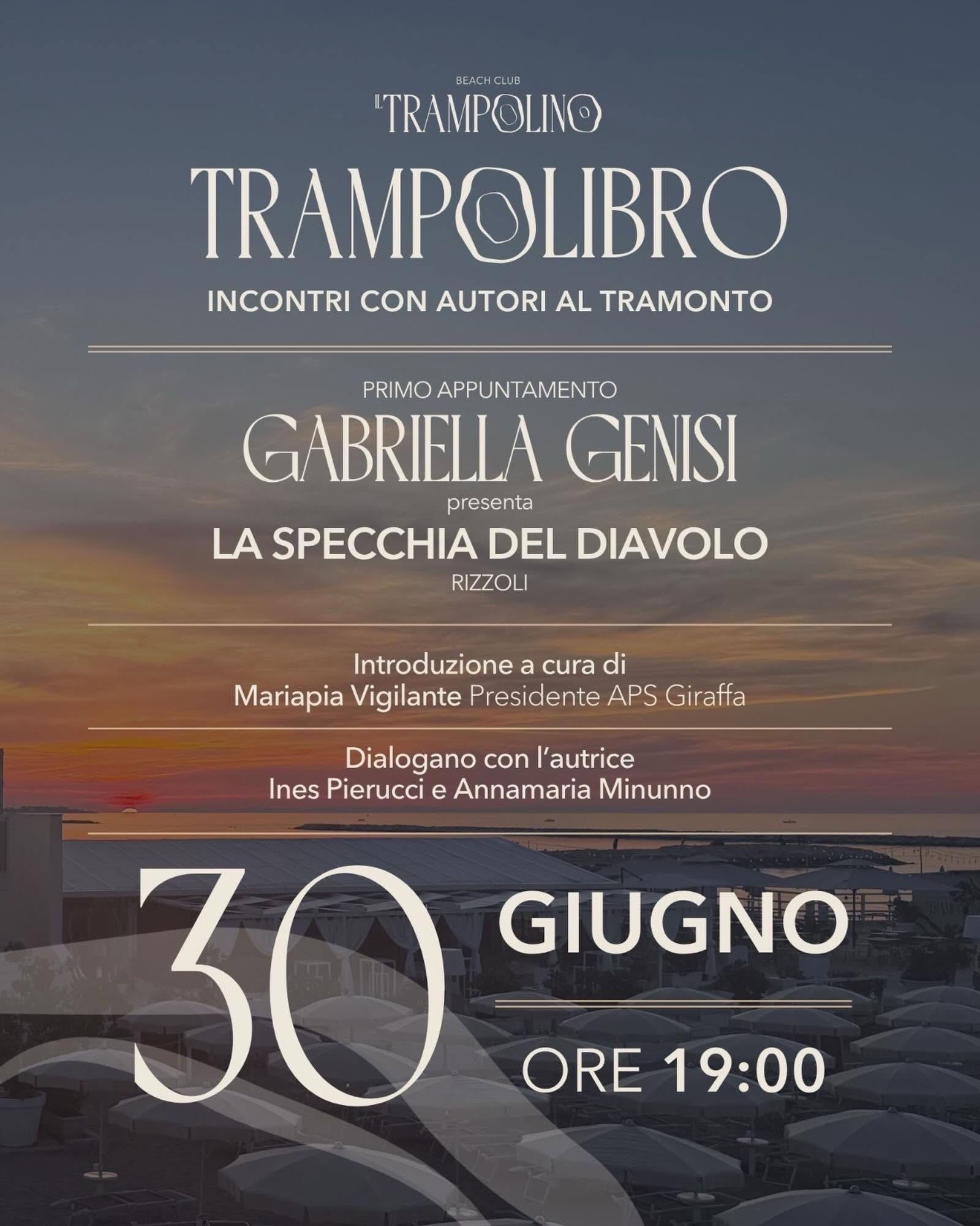 Bari: da oggi TrampoLibro Primo appuntamento con Gabriella Genisi e "La Specchia del diavolo"