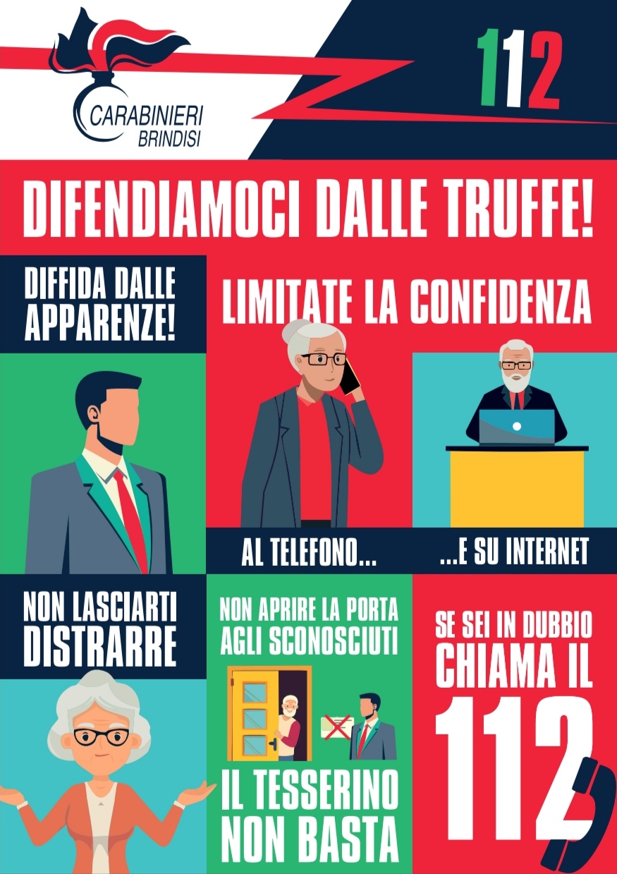 Fasano, accusa: truffa del finto carabiniere ad una 80enne, denunciato Carabinieri