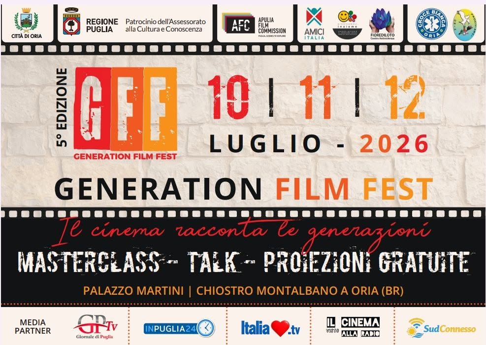 Oria: “Generation film fest” dal 10 luglio Fino a domenica