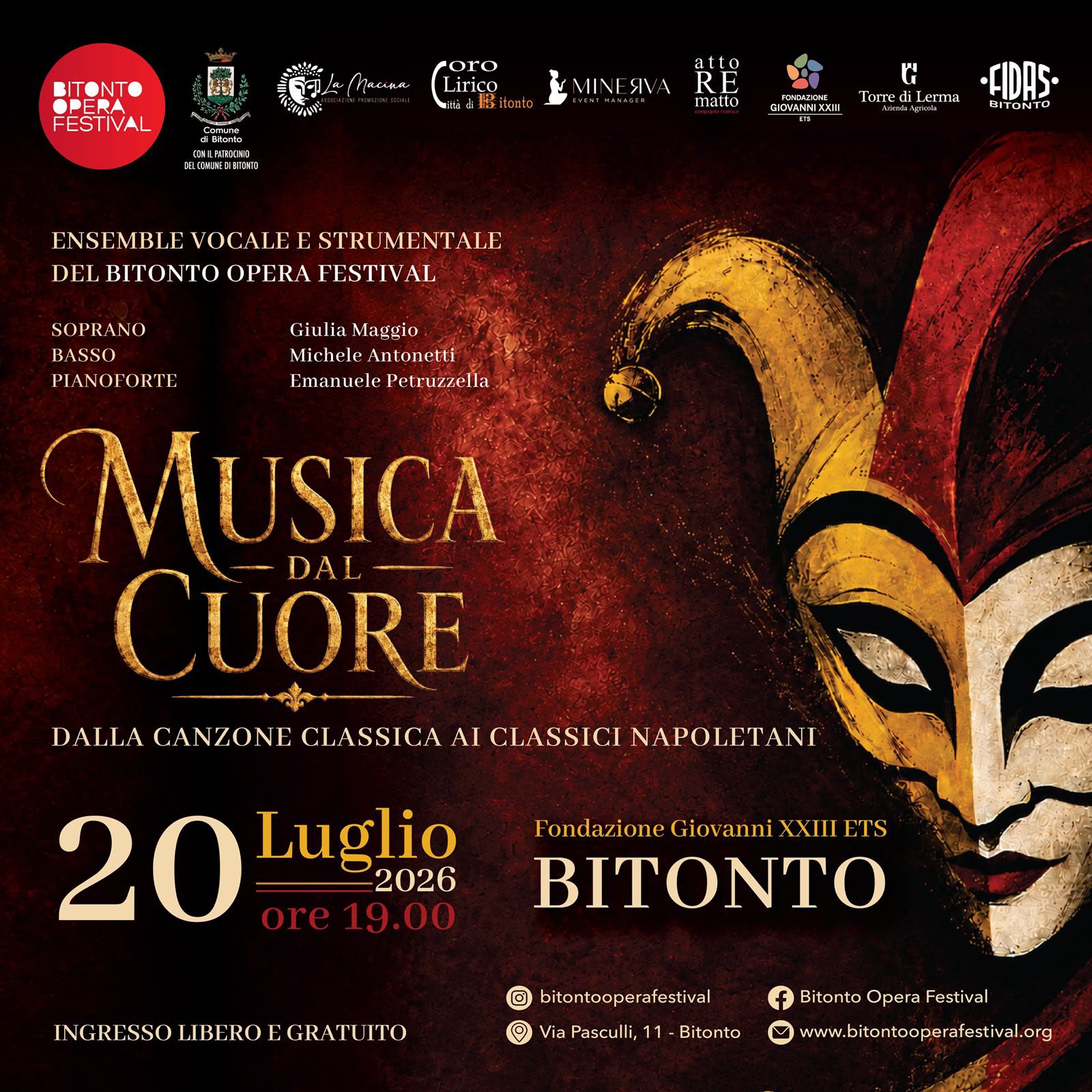 bitonto canzone classica e tradizione napoletana in musica dal cuore stasera da Noinotizie.it bitonto canzone classica e tradizione napoletana in musica dal cuore stasera