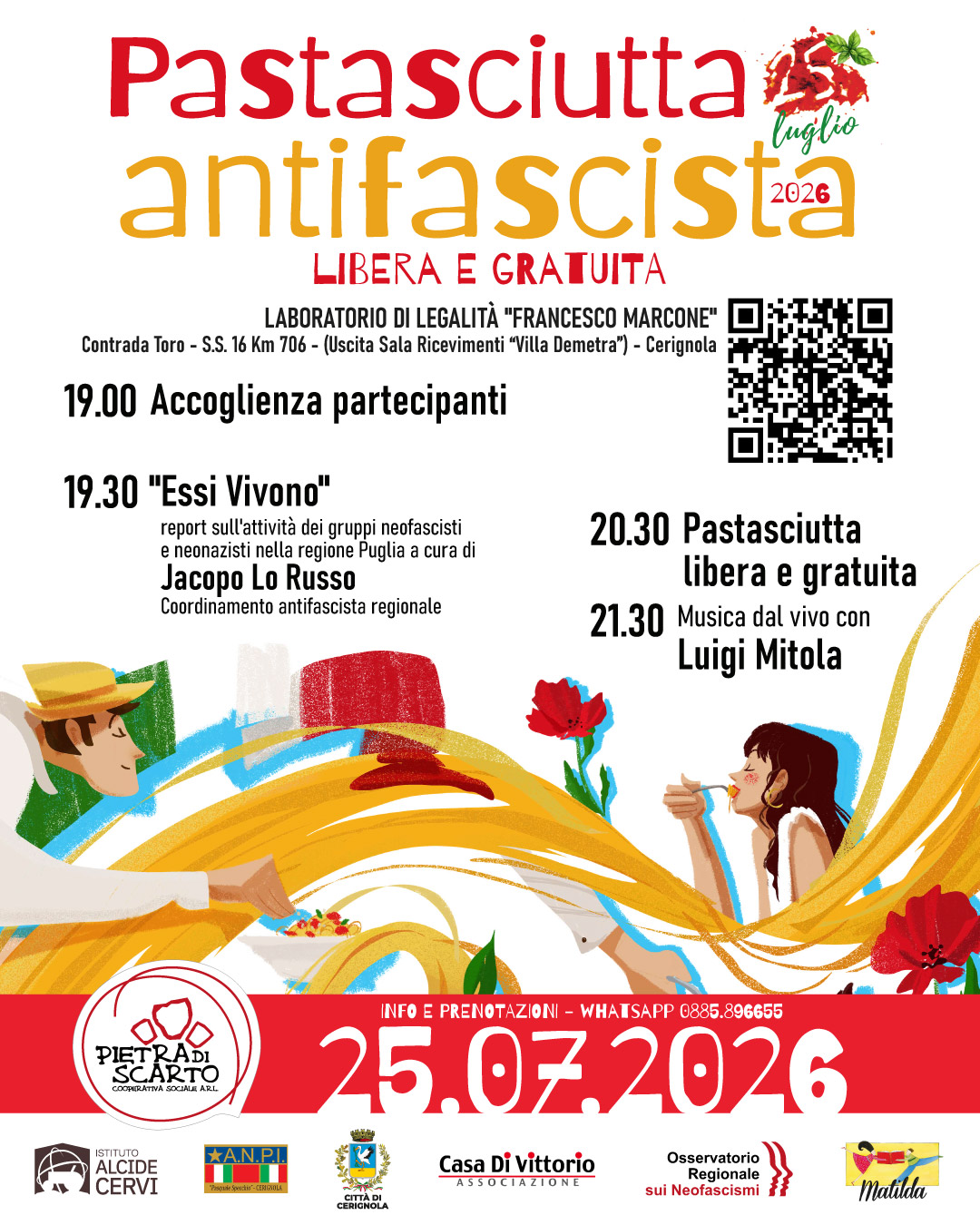 pastasciutta antifascista fra le iniziative oggi quella di cerignola da Noinotizie.it pastasciutta antifascista fra le iniziative oggi quella di cerignola